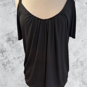 Attention size XL  Black Relaxed Asymmetrical Blouse